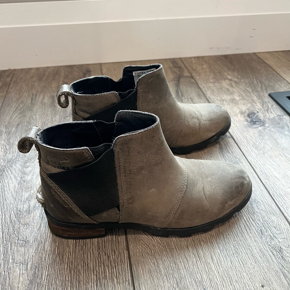 Gray Ankle Boots